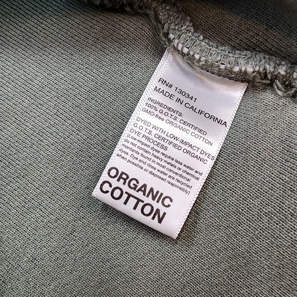 BE GOOD Organic Cotton Grean Open Face Cardigan Jacket Size Medium
